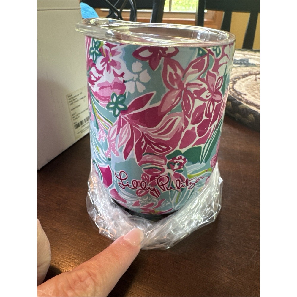 Lilly Pulitzer Travel Tumbler NEW Floral Print NIB